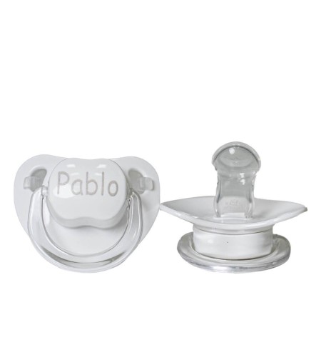 Chupete personalizado blanco