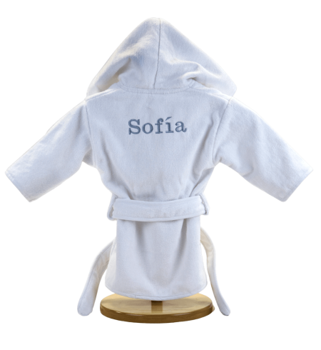 Canastilla con Albornoz Personalizado y Oso de Peluche