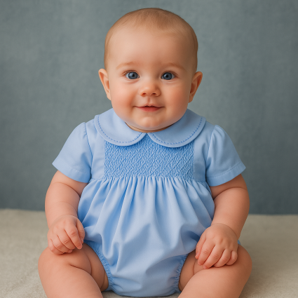 Ranita-pelele de punto de Smock-nido de abeja 2