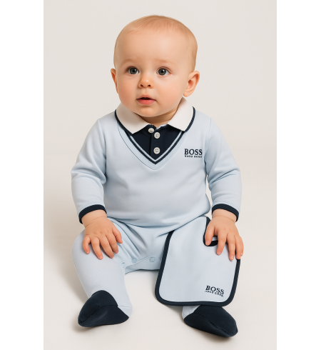 Hugo Boss Serenity Babykorb Marineblau | Exklusives Babygeschenk – Bebedeparis.com