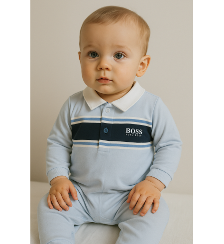 Hugo Boss Serenity Stripes Babykorb | Exklusives Babygeschenk – Bebedeparis.com