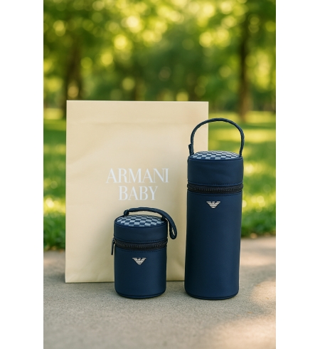 Set Flaschen- und Schnullerhalter Navy | Praktisches Baby-Zubehör