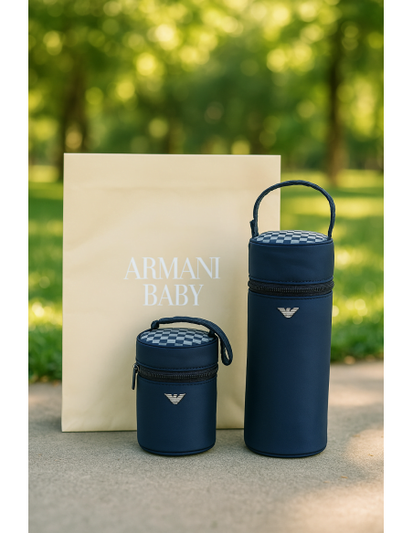 Set Flaschen- und Schnullerhalter Navy | Praktisches Baby-Zubehör