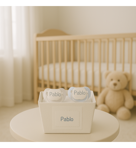 2 personalisierte Schnuller mit Babynamen