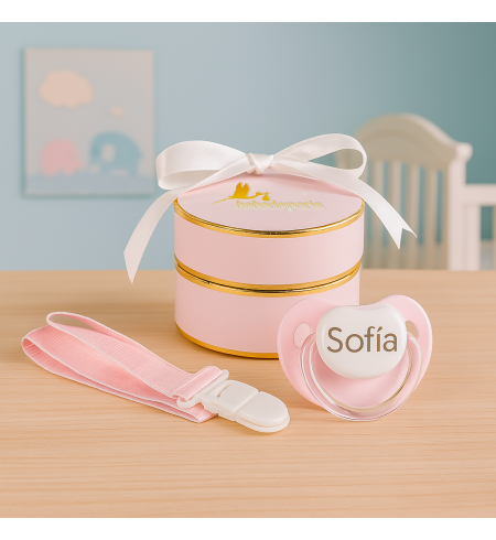 Personalisierter Schnuller mit Schnullerclip | Einzigartiges Geschenk für Neugeborene – Bebedeparis.com