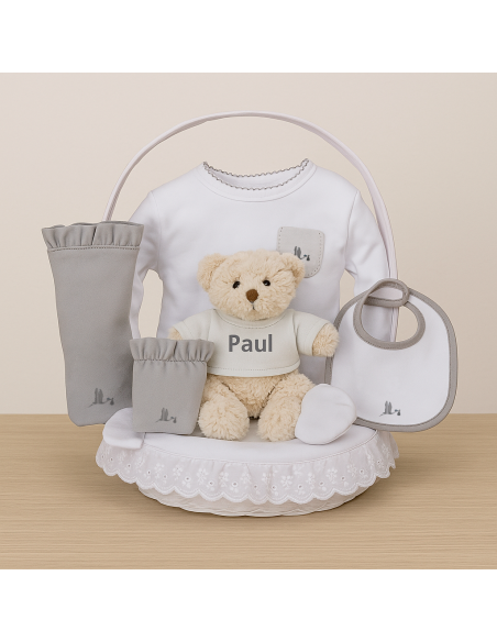 Klassischer Baby-Geschenkkorb Essenziell | Geschenk zur Geburt – Bebedeparis.com