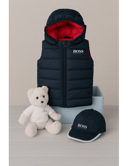 Hugo Boss Baby Geschenkset mit Weste | Elegantes Outfit für Neugeborene – Bebedeparis.com