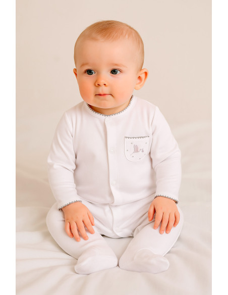 Babygeschenkbox mit personalisierter Decke, Schlafanzug & Schmusetuch | Persönliches Geschenk