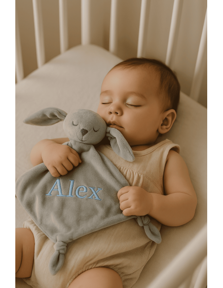 Personalisierter Doudou und Nachtlichtlampe
