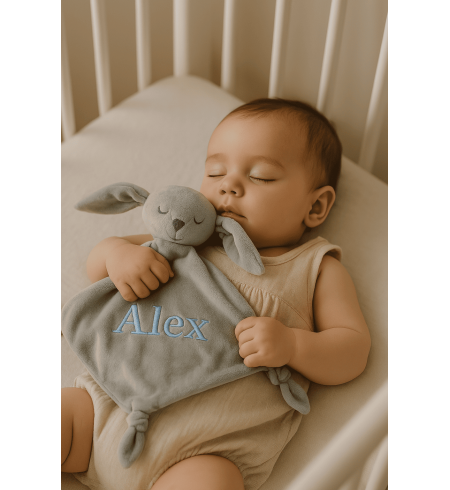 Personalisierter Babykoffer mit Decke & Schmusetuch | Stilvolles Geburtsgeschenk