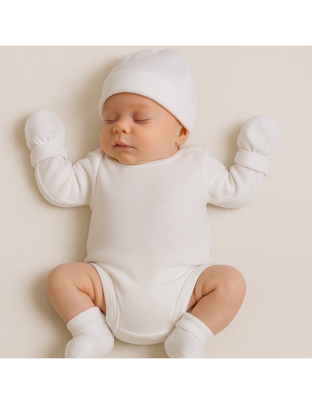 Geschenkset Baby Mädchen mit Kleidung & Teddybär | Zauberhaftes Geburtsgeschenk
