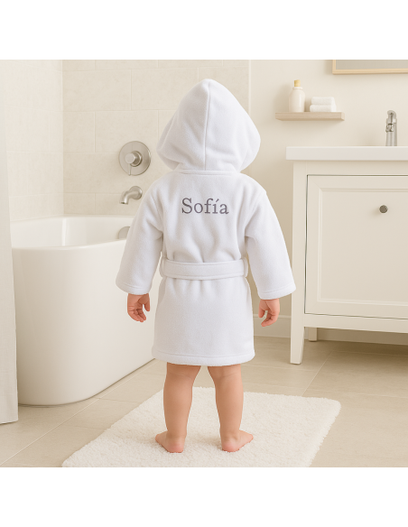 Baby-Geschenkkorb mit Besticktem Bademantel | Persönliches Geschenk – Bebedeparis.com