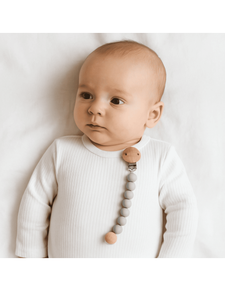 🎁 Set Schnuller personalizado + Schnullerhalter 🍼 | Einzigartiges Geschenk für Babys