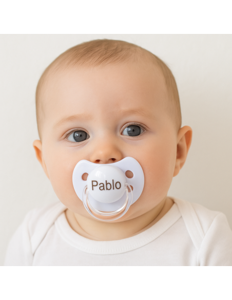 🎁 Set Schnuller personalizado + Schnullerhalter 🍼 | Einzigartiges Geschenk für Babys
