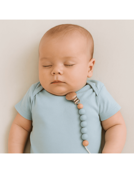 Geschenkbox mit Body, Schnuller, Beißring und Clip – Stilvolles Babyset für Mädchen