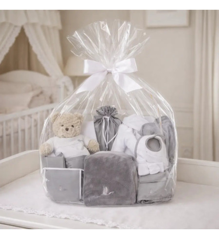 Klassischer Baby-Geschenkkorb Traumhaft | Luxus Geschenk zur Geburt – Bebedeparis.com
