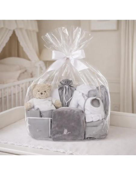 Klassischer Baby-Geschenkkorb Traumhaft | Luxus Geschenk zur Geburt – Bebedeparis.com