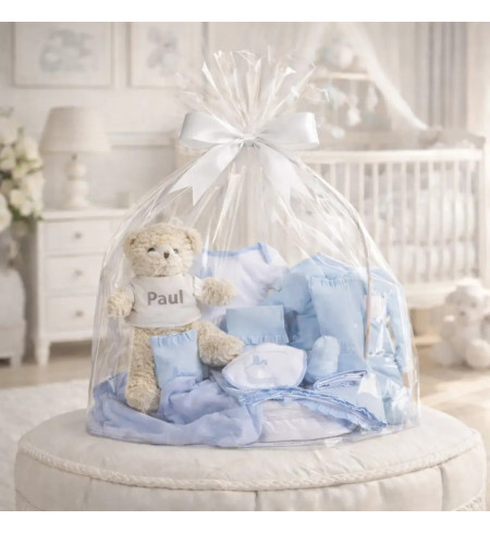 Baby Geschenkkorb Klassisch | Elegantes Geschenk zur Geburt – Bebedeparis.com