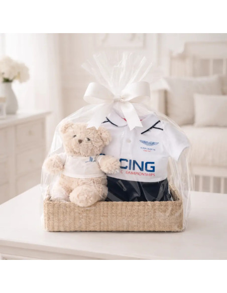 Hackett Polo Racing Babykorb | Sportliches & Stilvolles Geschenk – Bebedeparis.com
