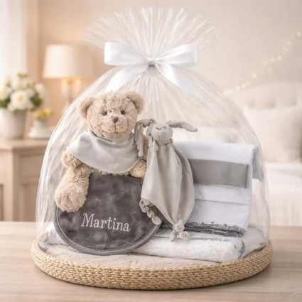 Besticktes Babygeschenk "Mein Traum" | Personalisiertes & Elegantes Set – Bebedeparis.com