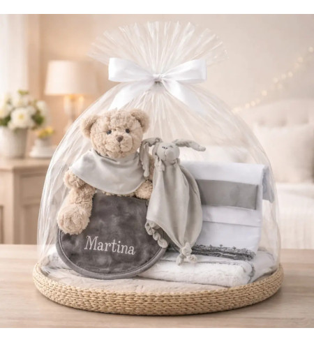 Besticktes Babygeschenk "Mein Traum" | Personalisiertes & Elegantes Set – Bebedeparis.com