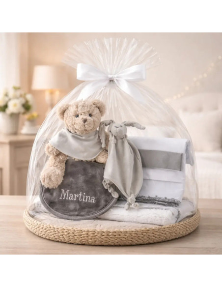 Besticktes Babygeschenk "Mein Traum" | Personalisiertes & Elegantes Set – Bebedeparis.com