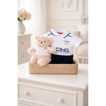 Hackett Polo Racing Babykorb | Sportliches & Stilvolles Geschenk – Bebedeparis.com 2