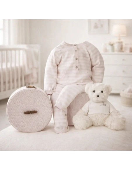 Happy Streifen Babykorb | Fröhlich, Praktisch & Personalisiert – Bebedeparis.com