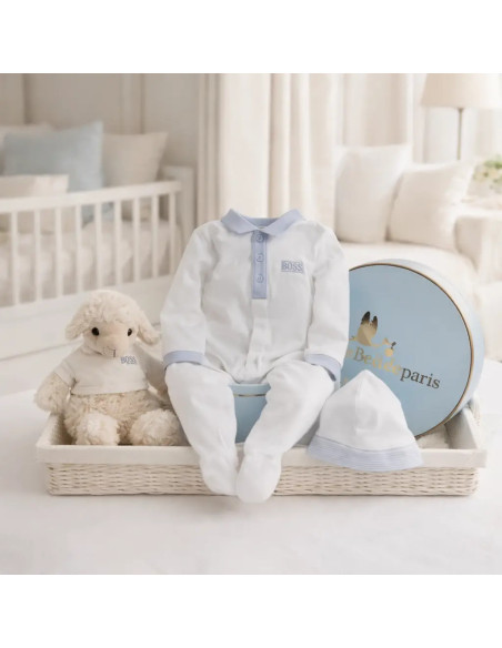 Hugo Boss Serenity Calm Babykorb | Stilvolles & Neutrales Babygeschenk – Bebedeparis.com