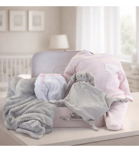 Geschenkbox: personalisierte Decke, Schlafanzug & Body | Perfektes Babygeschenk