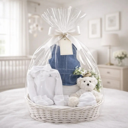 Geschenkset Baby Mädchen mit Kleidung & Teddybär | Zauberhaftes Geburtsgeschenk