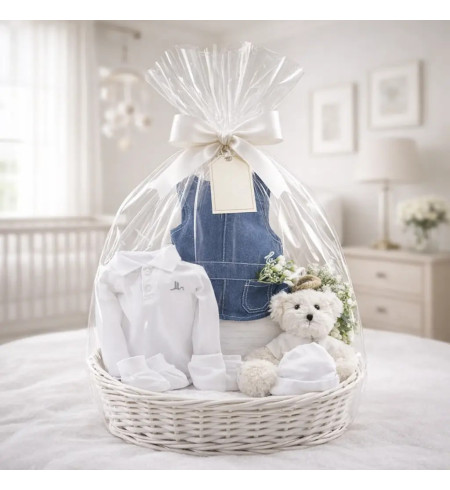 Geschenkset Baby Mädchen mit Kleidung & Teddybär | Zauberhaftes Geburtsgeschenk