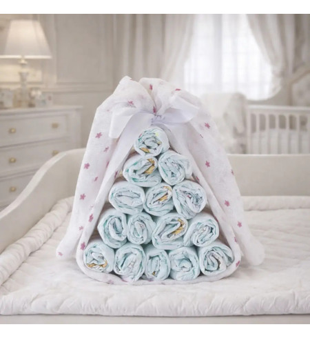 Windelbonbon mit personalisierter Musselin