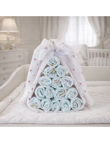 Windelbonbon mit personalisierter Musselin