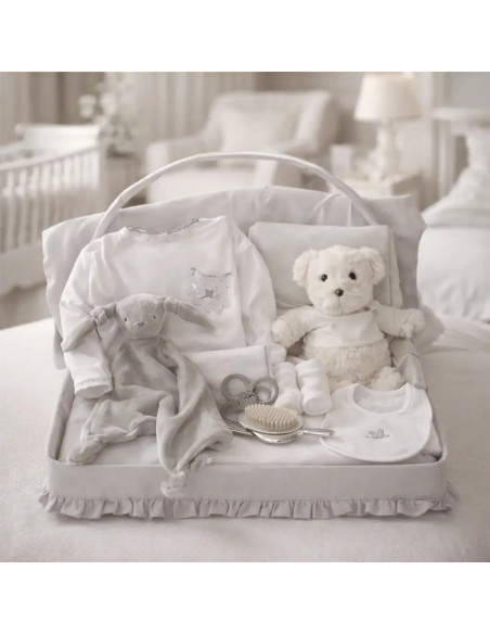 Serenity Babykorb Essenziell | Natürlich, Elegant & Personalisiert – Bebedeparis.com