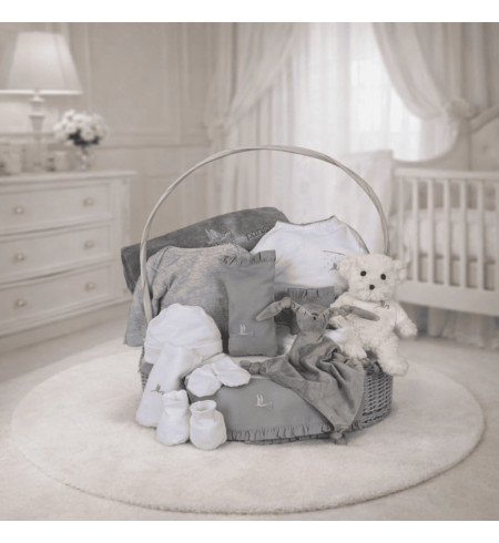 Vollständiger Serenity Babykorb | Natürlich, Elegant & Personalisiert – Bebedeparis.com
