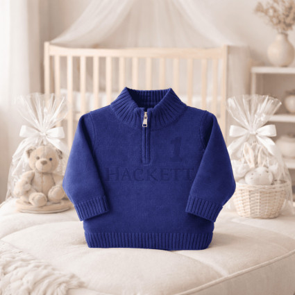 Hackett Baby Strickjacke mit Reißverschluss | Britischer Stil für Kinder