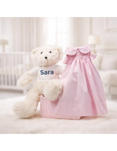 Babygeschenk aus Rippstrick mit Bienenwabennest