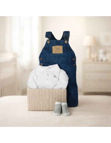 Baby Denim Set Geschenk | Lässiges & Elegantes Outfit für Neugeborene – Bebedeparis.com