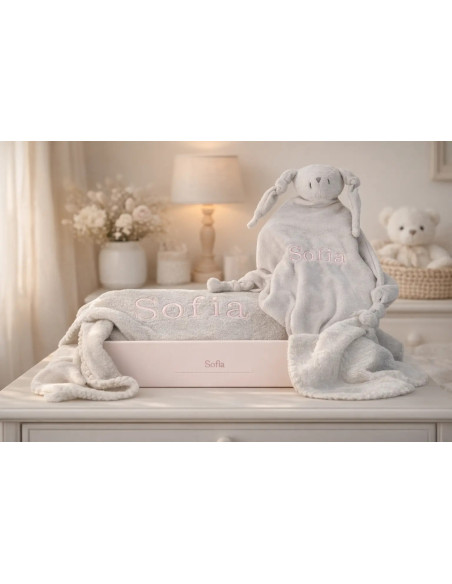 Personalisiertes Geschenk: Decke und personalisiertes Doudou