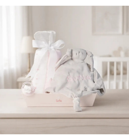 Set aus Muselina, Doudou und personalisiertem Schnuller