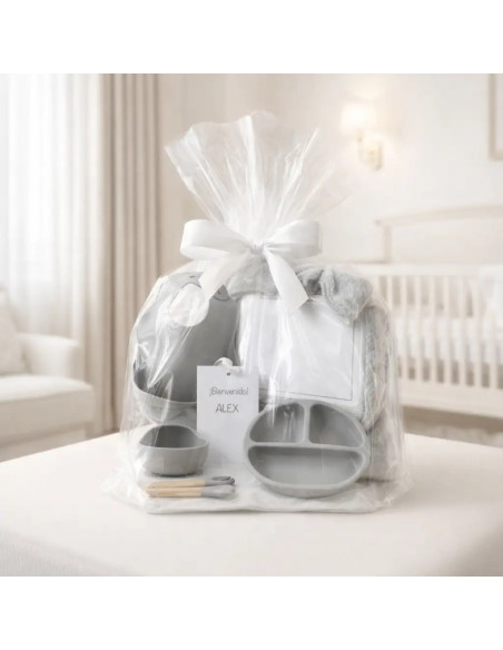 🎁Silikon-Geschirr + Personalisierte Winter-Fleecedecke | Nützliches und Kreatives Babygeschenk