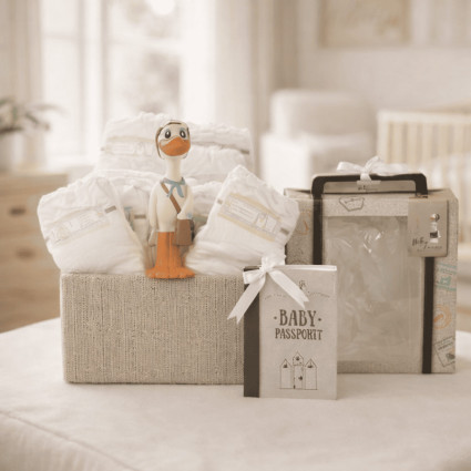 Windeltorte XL mit Nicky Beißring | Praktisches Geschenk zur Geburt – Bebedeparis.com 2