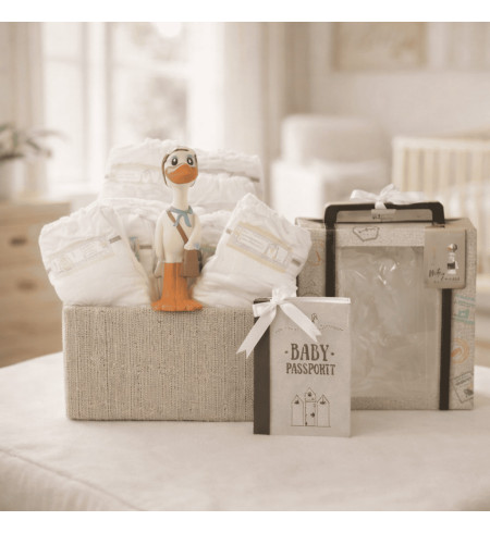 Windeltorte XL mit Nicky Beißring | Praktisches Geschenk zur Geburt – Bebedeparis.com