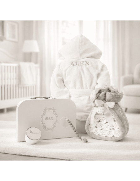 🎁 Windeltorte mit Decke 🍼 | Komplettes und Personalisiertes Geschenk für Neugeborene