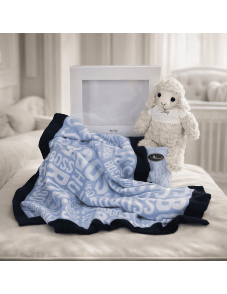 Hugo Boss Baby Decke Set | Luxuriöses Geschenk für Babys – Bebedeparis.com