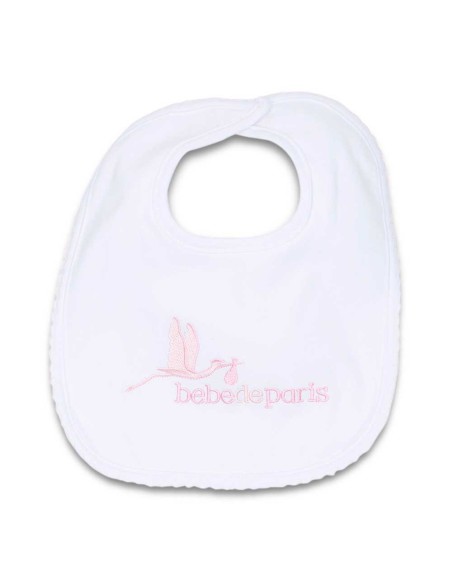 Babero Bebe Algodón Rosa