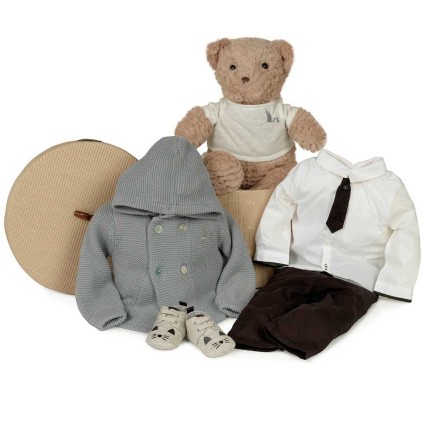 Baby Geschenkbox Klassisch Premium Grau