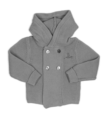 Chaqueta clásica punto gris