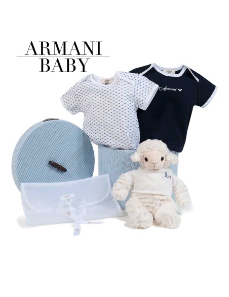 Canastilla Armani Baby Basics azul